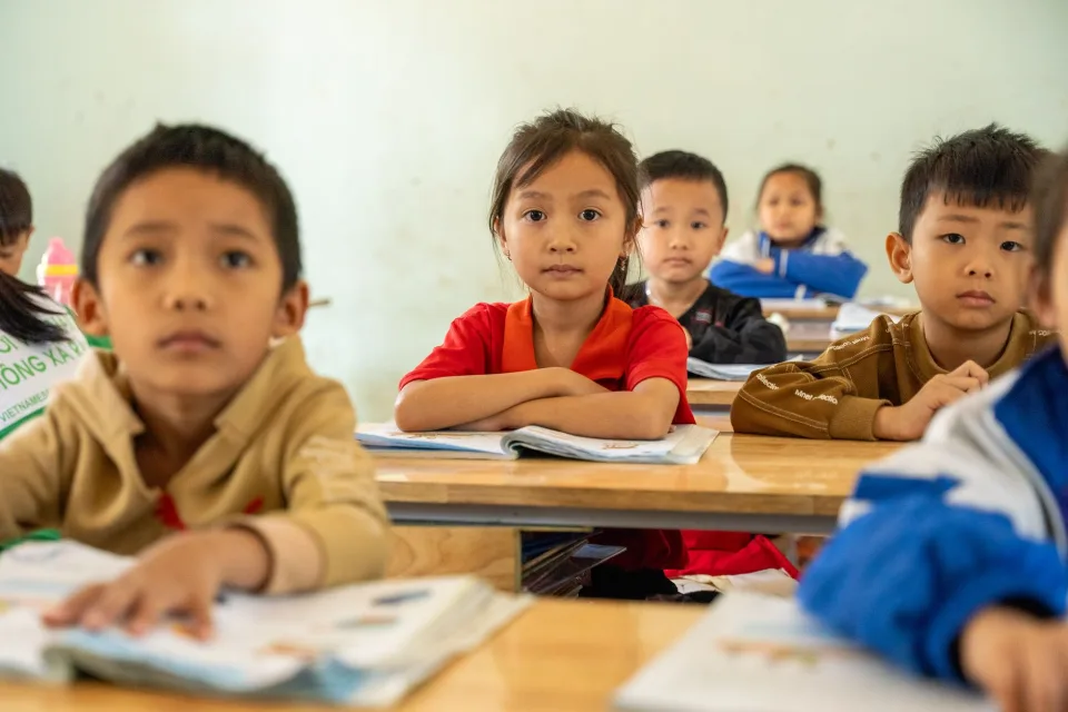 Nhóm học sinh ôn thi chuyển cấp